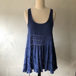 Free People Intimates Voile and Lace Trapeze Slip
